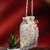 White silk embroidered potli bag