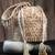 White suede embroidered potli bag 