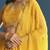 YELLOW SEQUINED EMBROIDERY WORK COTTON SILK WEDDING WEAR LEHENGA CHOLI WITH DUPATTA.