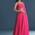PINK SEQUINED EMBROIDERY WORK COTTON SILK WEDDING WEAR LEHENGA CHOLI WITH DUPATTA.