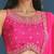 PINK SEQUINED EMBROIDERY WORK COTTON SILK WEDDING WEAR LEHENGA CHOLI WITH DUPATTA.