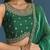 GREEN SEQUINED EMBROIDERY WORK COTTON SILK WEDDING WEAR LEHENGA CHOLI WITH DUPATTA.