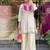 Pink silk embroidered kurti palazzo stitched