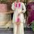Pink silk embroidered kurti palazzo stitched