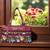 Forever Young Maroon Floral Print Women’s Handbag – Stylish PU Leather Shoulder Bag with Dual Zippers