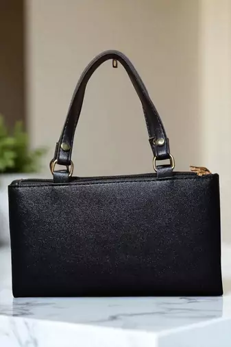 Forever Young Maroon Floral PU Leather Women’s Handbag – Stylish Shoulder Bag with Dual Zippers