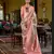 Peach Handwoven Silk Blend Saree | Traditional Party Wear