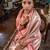 Peach Handwoven Silk Blend Saree | Traditional Party Wear