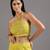 Yellow embroidered silk Co Ord Set