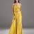 Yellow embroidered net Co Ord Set
