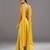 Yellow embroidered net Co Ord Set