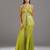 Green embroidered georgette co ord set