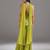 Green embroidered georgette co ord set