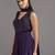 Purple embroidered crepe anarkali