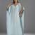 Blue embroidered crepe kaftan