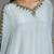 Blue embroidered crepe kaftan