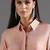 Peach plain silk kurta set