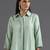 Green plain silk kurta set