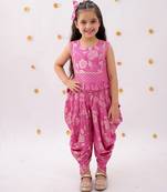 Pink printed rayon co ord set