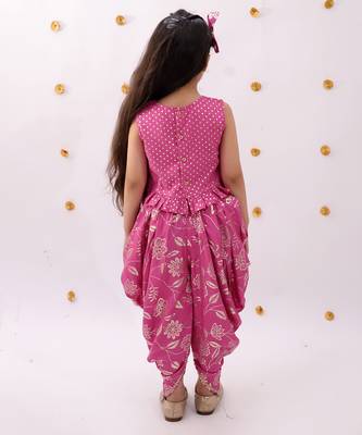 Pink printed rayon co ord set 2