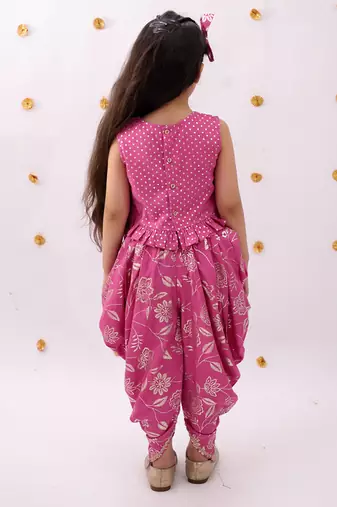 Pink printed rayon co ord set