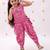 Pink printed rayon co ord set