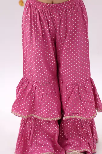 Pink printed rayon co ord set