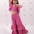 Pink printed rayon co ord set