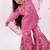 Pink printed rayon sharara