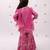 Pink printed rayon sharara
