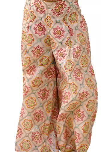 Off white printed silk co ord set