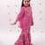 Pink printed rayon sharara