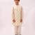 Off white printed chanderi kurta set