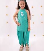 Green printed rayon co ord set