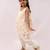 Off white printed chanderi kurta set