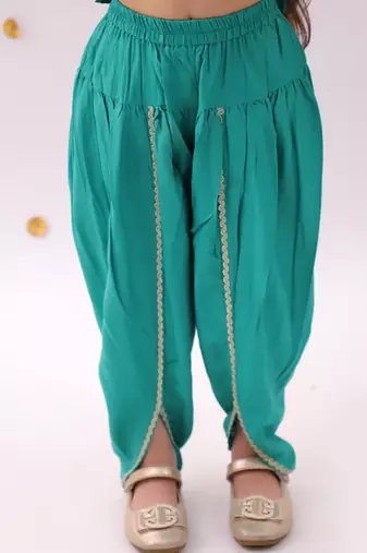 Green printed rayon co ord set
