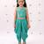 Green embroidered rayon co ord set