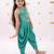 Green embroidered rayon co ord set