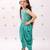 Green embroidered rayon co ord set