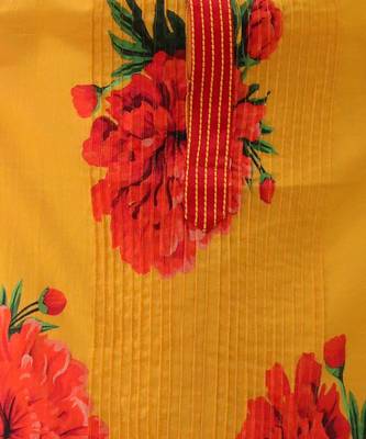 Mustard printed cotton kurta set 4