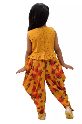 Mustard printed cotton co ord set