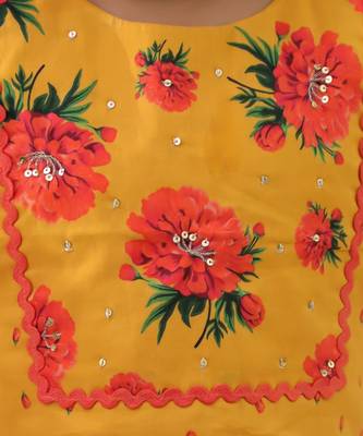 Mustard printed cotton co ord set 5