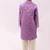 Purple printed chanderi kurta set