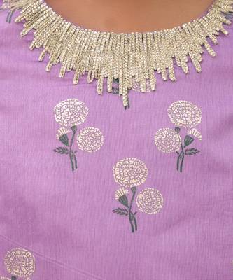 Purple printed chanderi sharara 5
