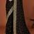 Black zari resham embroidered border two tone silk party wear saree with blouse piece