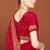 Magenta zari resham embroidered border two tone silk party wear saree with blouse piece