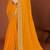 Mustard zari resham embroidered border two tone silk party wear saree with blouse piece