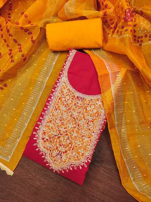  embroidery sequin & digital print cotton dress material 4