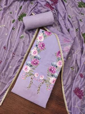 digital print & handwork premium roman cotton dress material 4