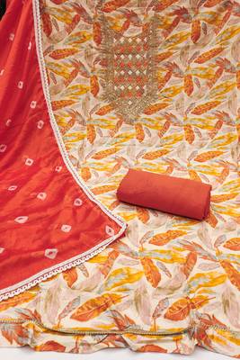  multi digital print & handwork jaam cotton dress material 2